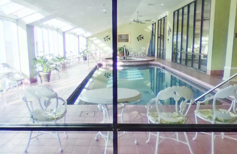 Indoor pool at The Riveredge Resort.