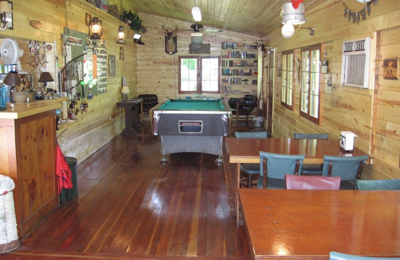 Game room at Cedar Point Resort.