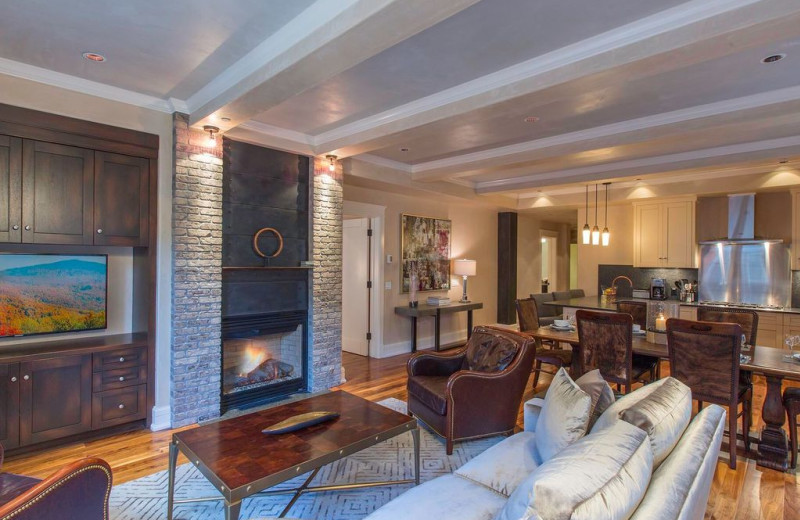 Rental living room at Welcome to Telluride Vacation Rentals.