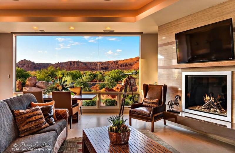 Guest suite living room at The Inn at Entrada.