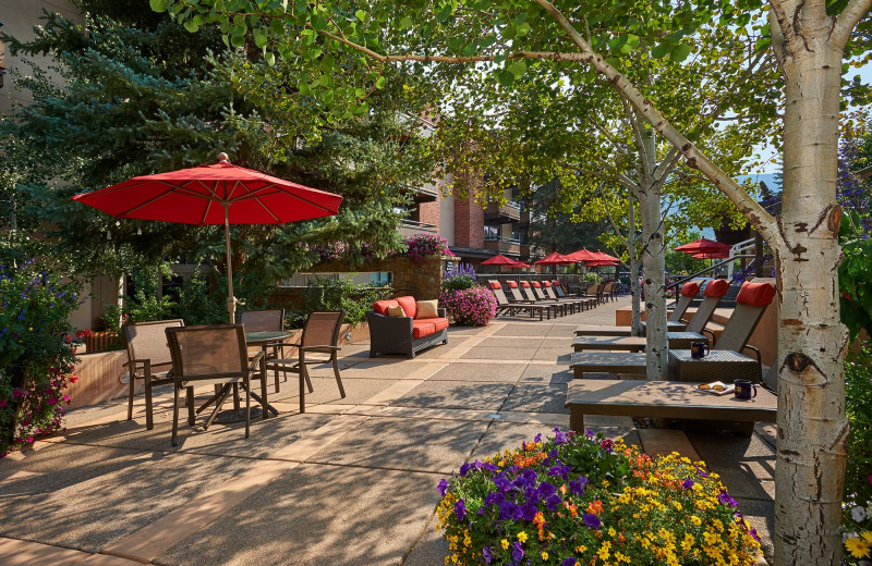 Patio at Aspen Square Condominium Hotel.