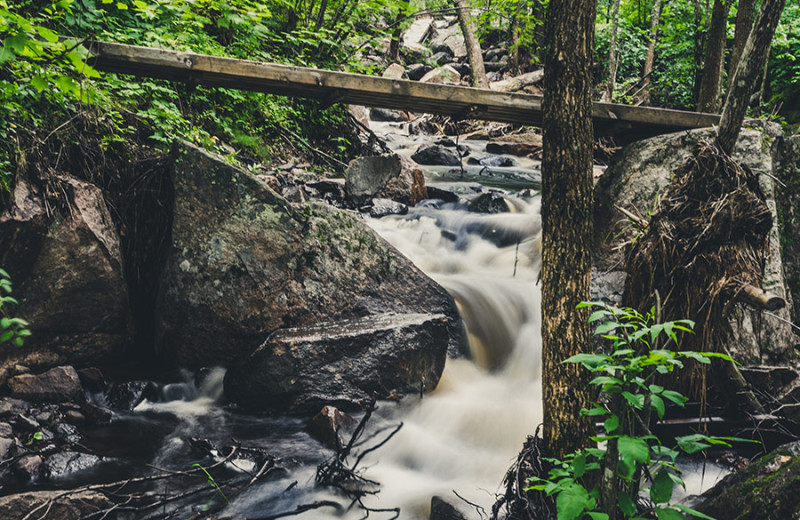 Waterfall at Tallpine Lodges.