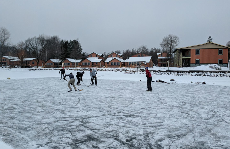 Winter at Campfire Bay Resort.
