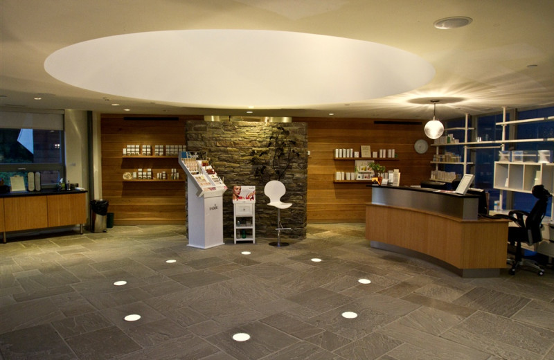 Spa lobby at Buttermilk Falls Inn & Spa.