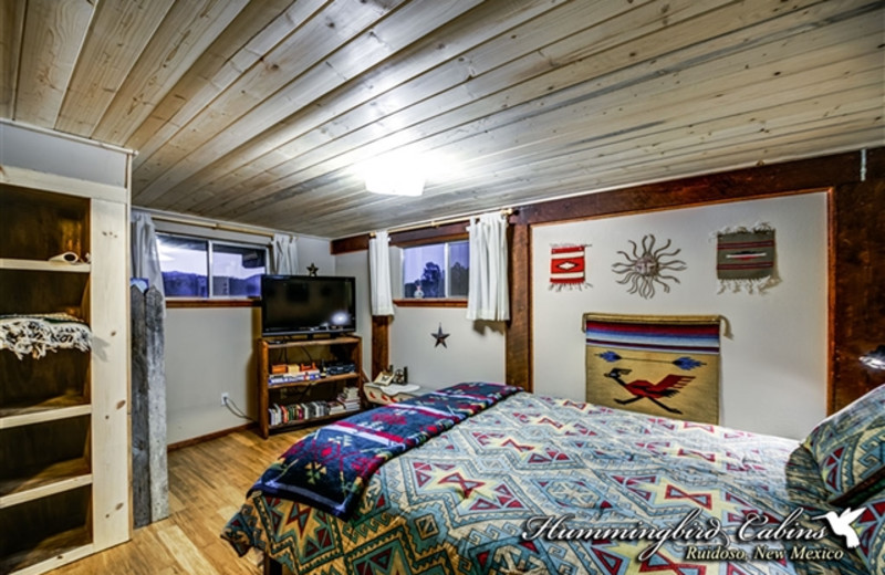 Bedroom at Hummingbird Cabins - Skyline Cabin Vacation Rental