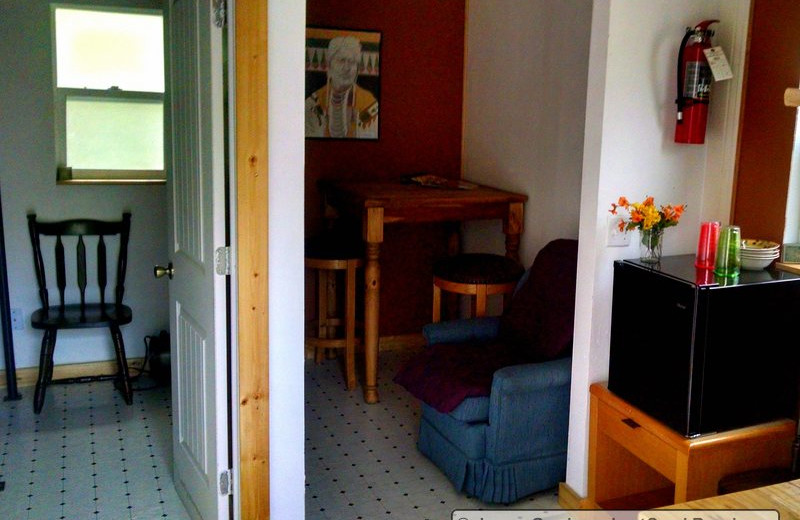 Cabin interior at Lost Creek Guest Ranch.