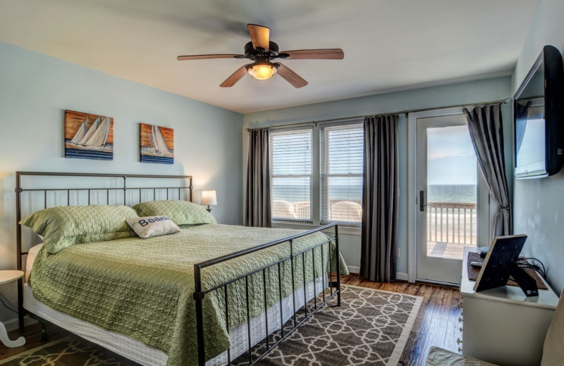 Rental bedroom at Topsail Realty.