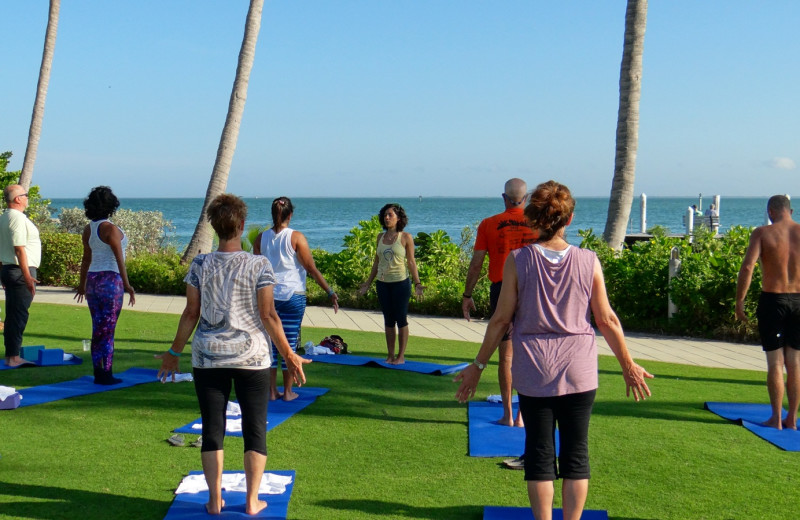 Fitness class at South Seas Island Resort.