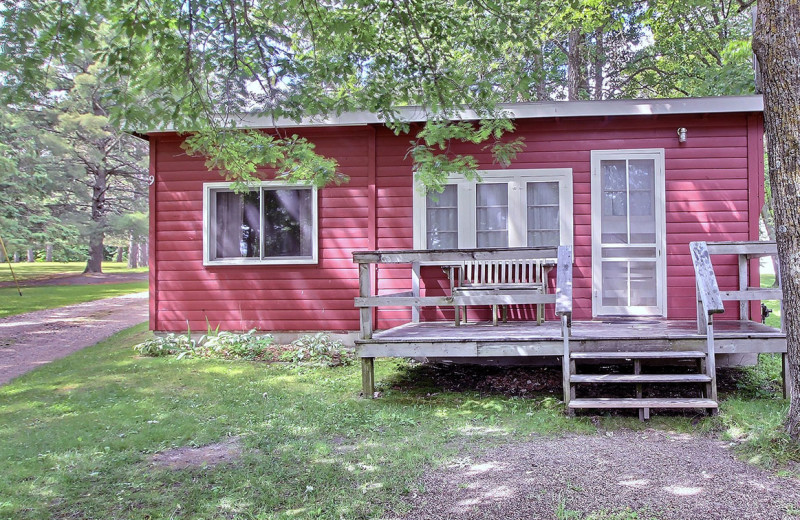 Cabin exterior at Tamarac Bay Resort.