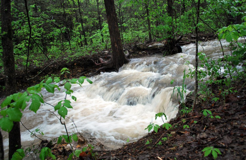 Waterfall at Vacation Home in Branson.