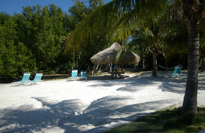 The beach at Rock Reef Resort.