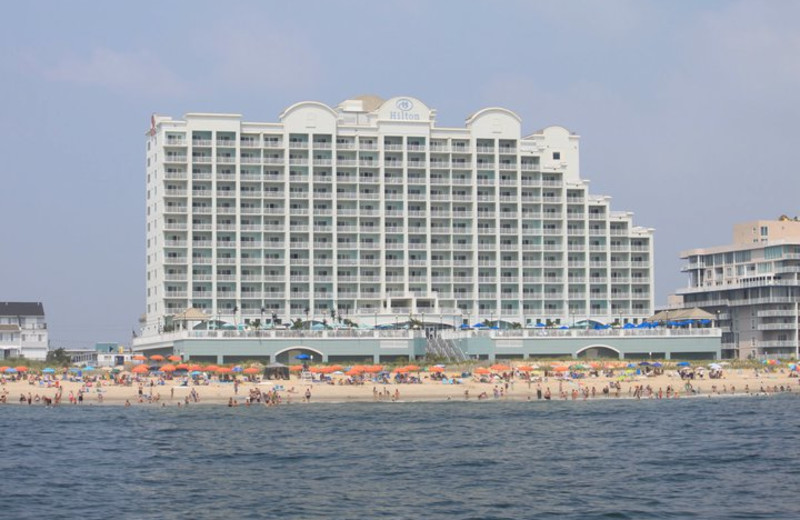 Exterior view of Hilton Suites Ocean City Oceanfront.