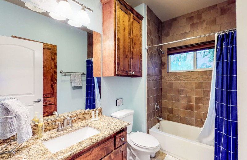 Rental bathroom at Still Waters Vacation Home.