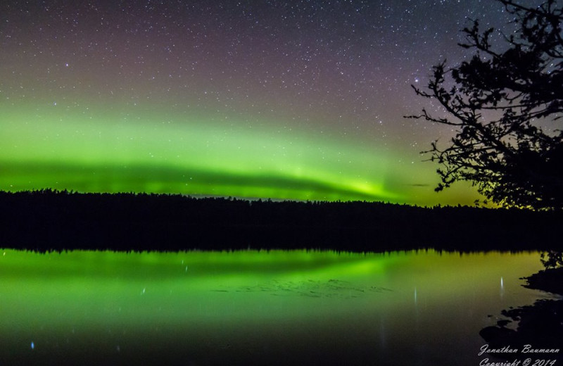 Northern lights at Golden Eagle Lodge.