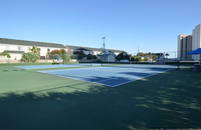 Tennis court at Shoreline Towers.