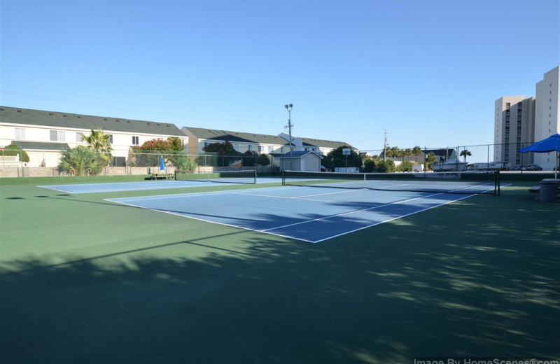 Tennis court at Shoreline Towers.