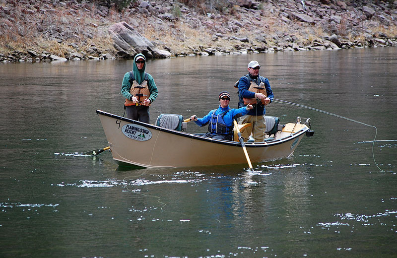 Fishing at Flaming Gorge Lodge.