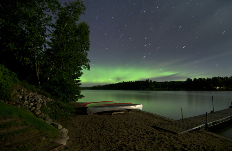 Northern Lights above Boot Lake, MN. 