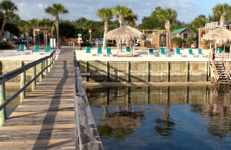 Fishing pier at Navarre Beach Campground.