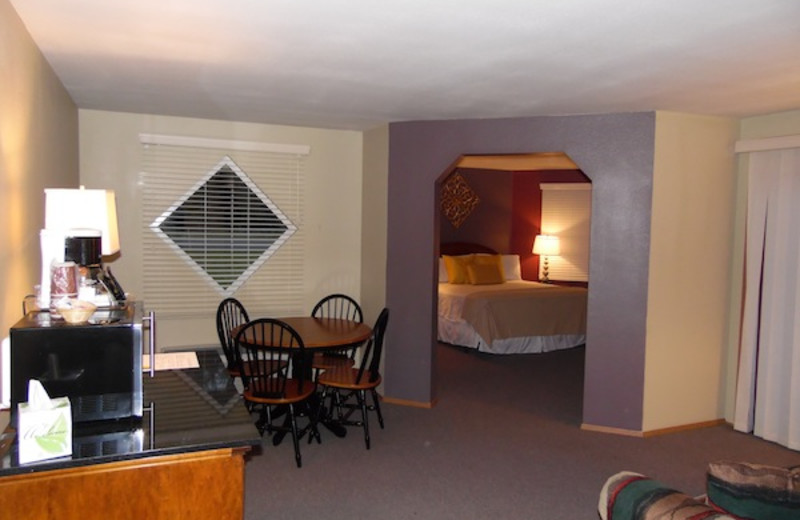 Guest room at Packwood Lodge.