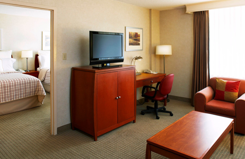 Guest room at Four Points by Sheraton Charlotte.