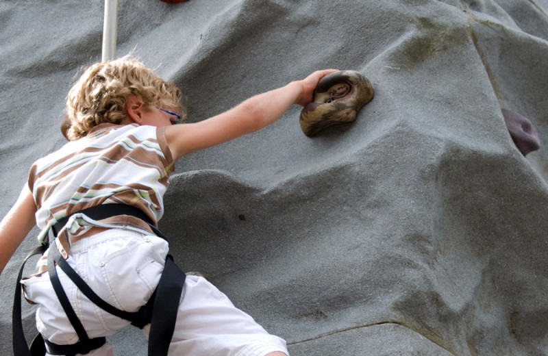 Rock climbing at Stonewall Resort.