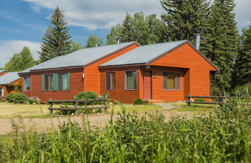 Cabin exterior at The Glen Eden Resort.