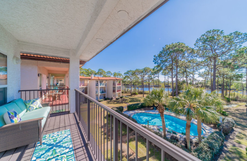 Rental balcony at Paradise Properties Vacation Rentals & Sales.