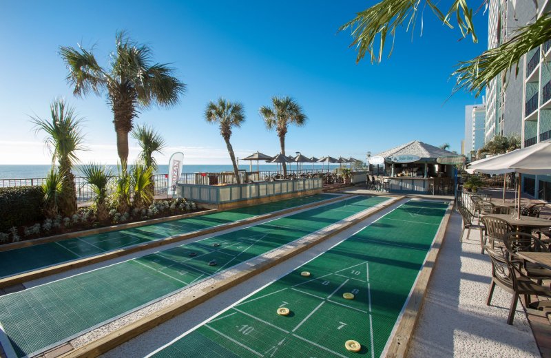 Shuffle board at Compass Cove Resort.