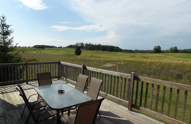 Deck view at A-Ga-Ming Golf Resort.