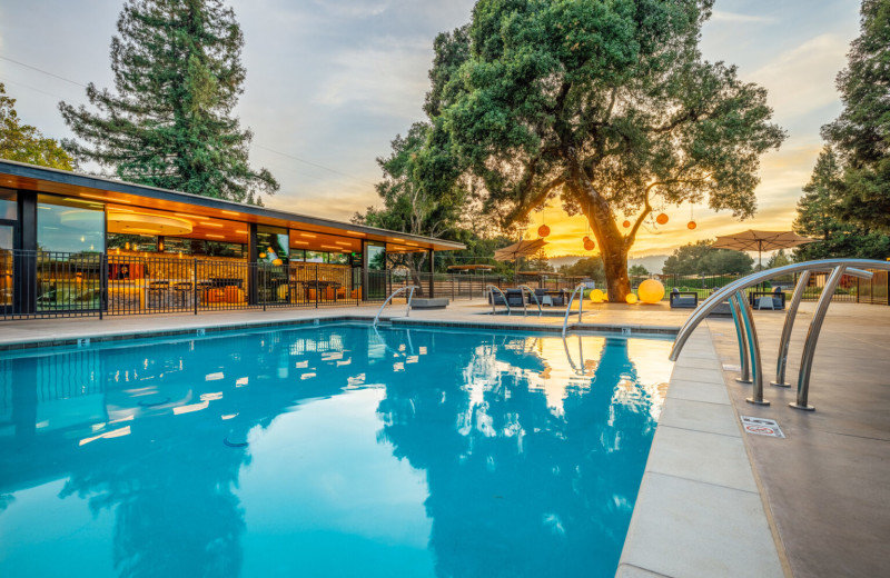 Outdoor pool at Honor Mansion A Resort Inn.