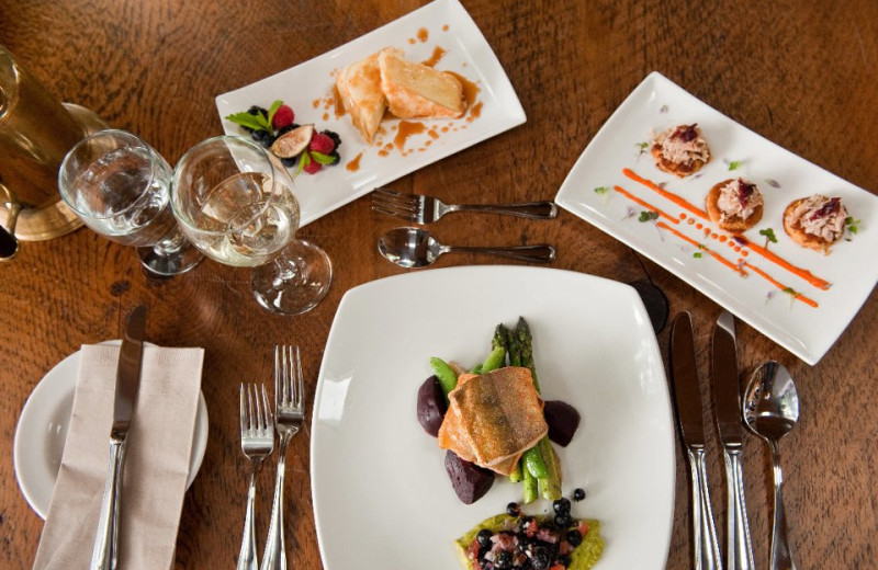 Dining at Bartlett Lodge.