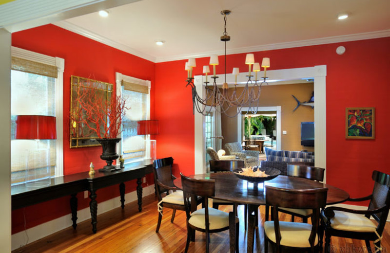 Rental dining room at Vacation Homes of Key West.