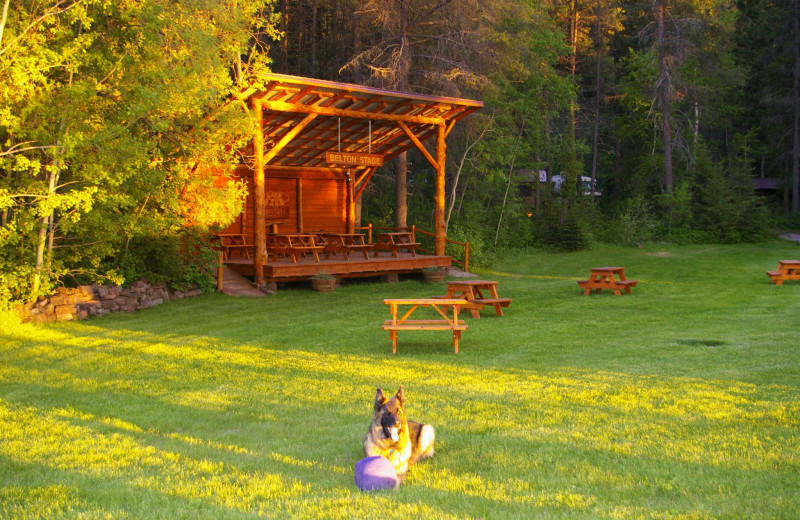 Stage area at Lake Five Resort.