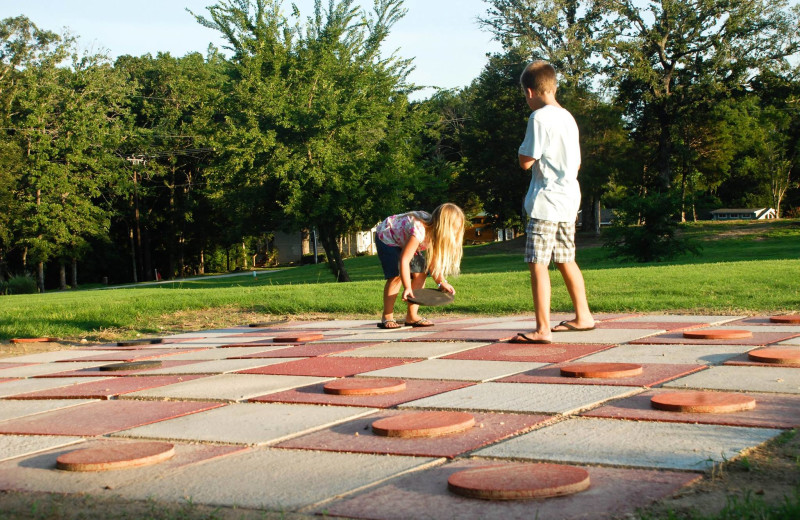 Giant chess at Mill Creek Ranch Resort.