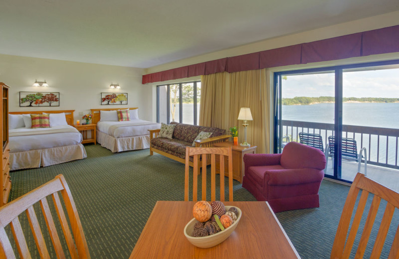 Guest room at Deer Creek Lodge.