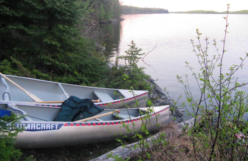 Canoes at Trailhead Ranch.