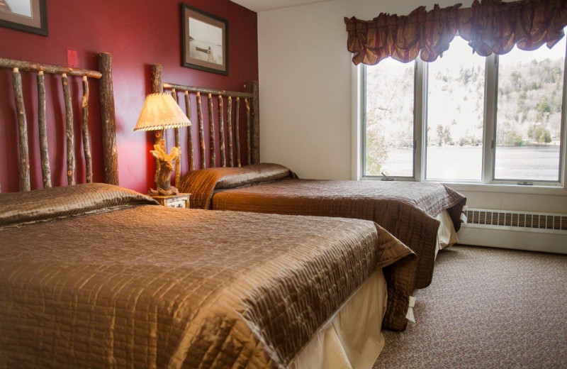 Guest room at Big Moose Inn.