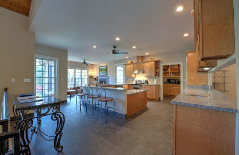 Rental kitchen at Carolina Mornings.