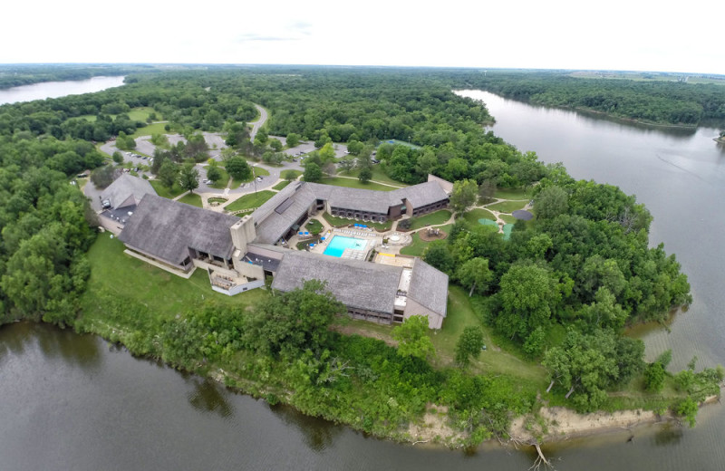 Aerial view of Deer Creek Lodge.