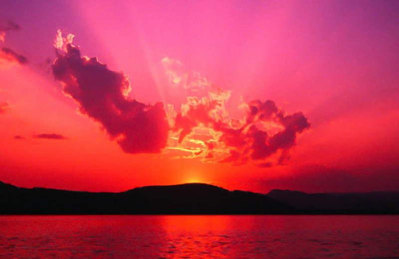 Sunset at Silver Beach Resort.