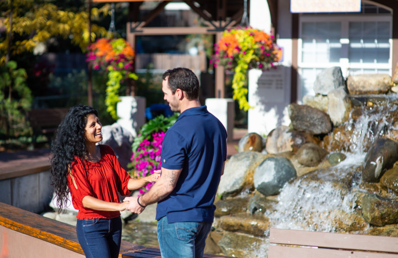 Couple at Icicle Village Resort.