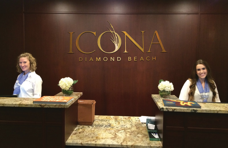 Reception at Icona Resorts Diamond Beach.
