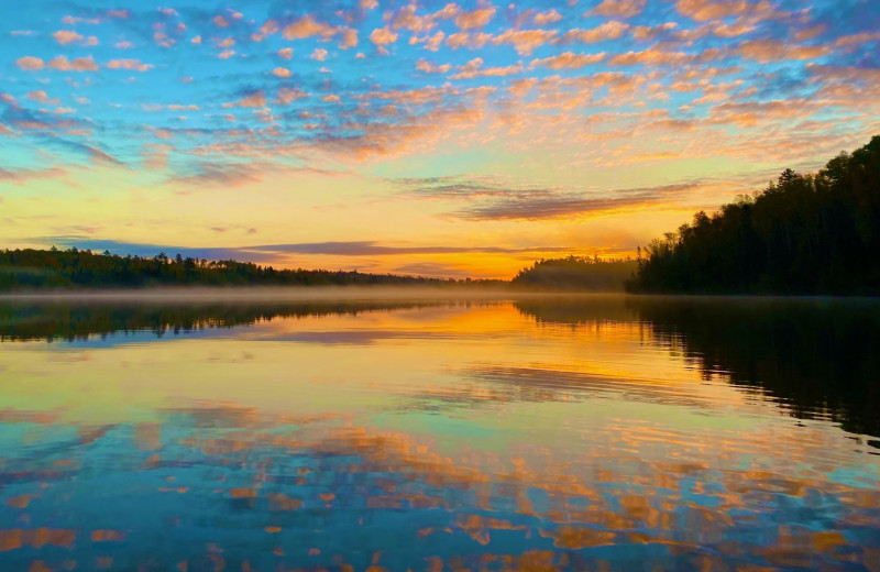 Sunset at Golden Eagle Lodge.