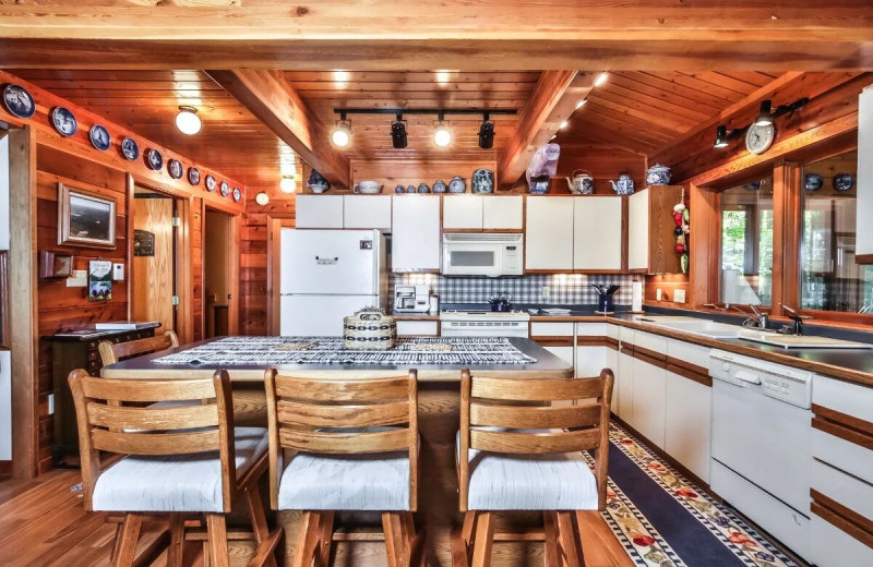 Rental kitchen at Hiller Vacation Homes.