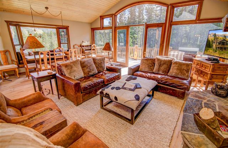 Rental living room at Black Diamond Vacation Rentals.