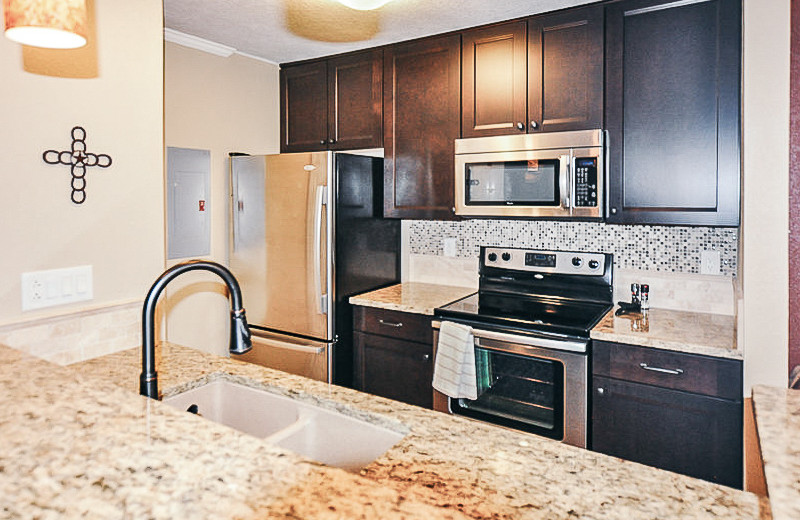 Rental kitchen at All Seasons Accommodations, Inc.