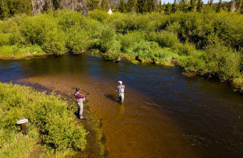 Fishing at Rawah Guest Ranch.
