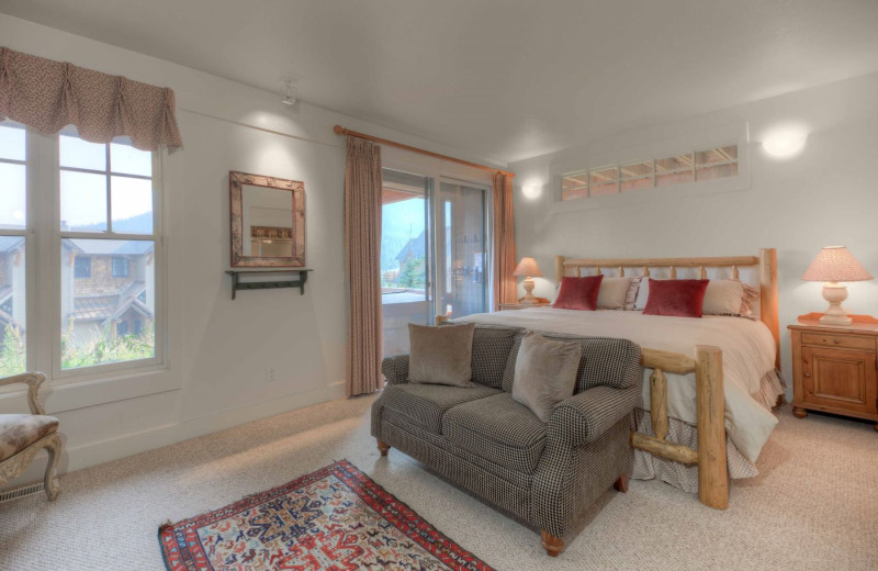 Rental bedroom at Moonlight Rentals in Big Sky.
