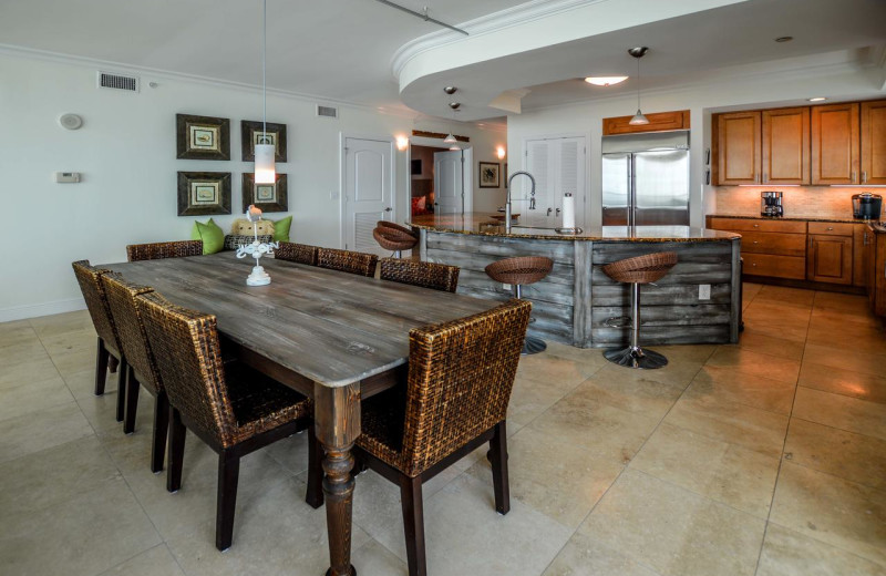 Rental kitchen at Luna Beach Properties.